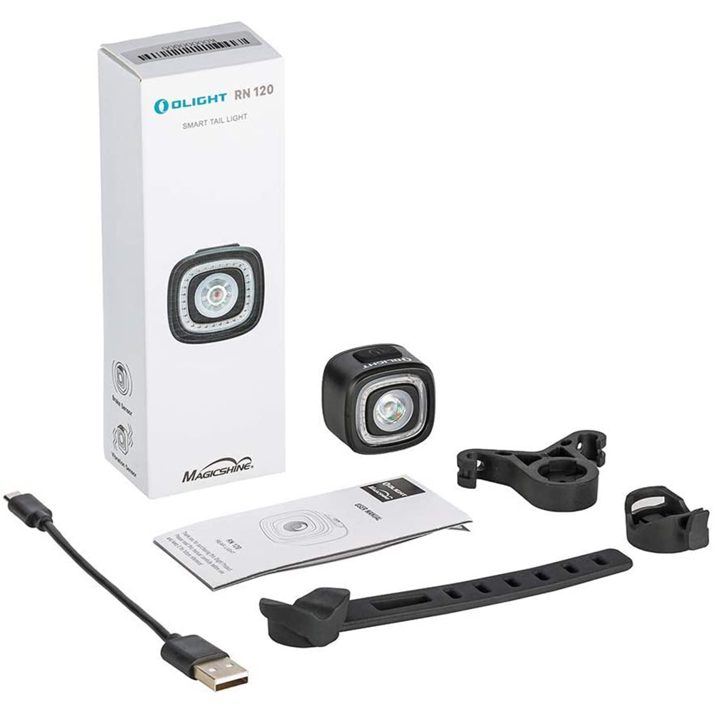 Luz Trasera Recargable para Bicicleta RN 120 Negra Olight