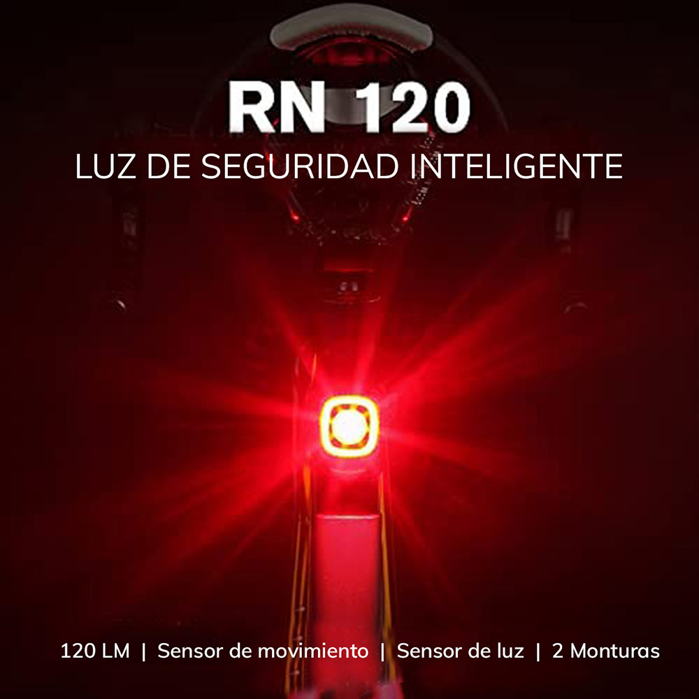 Luz Trasera Recargable para Bicicleta RN 120 Negra Olight
