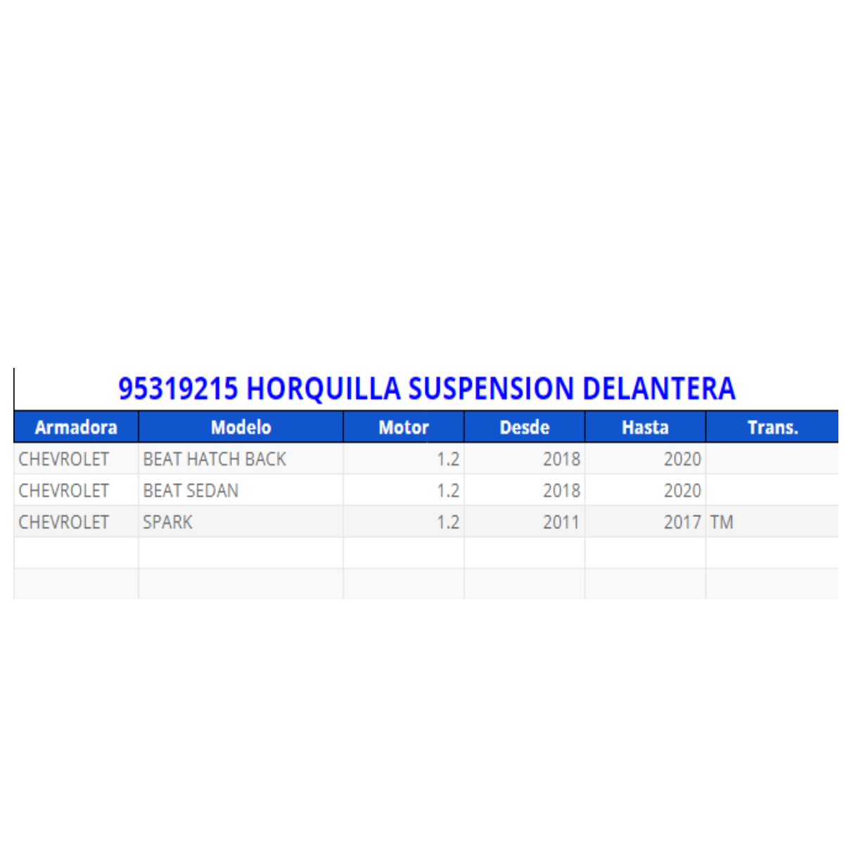 Horquilla suspensión delantera 