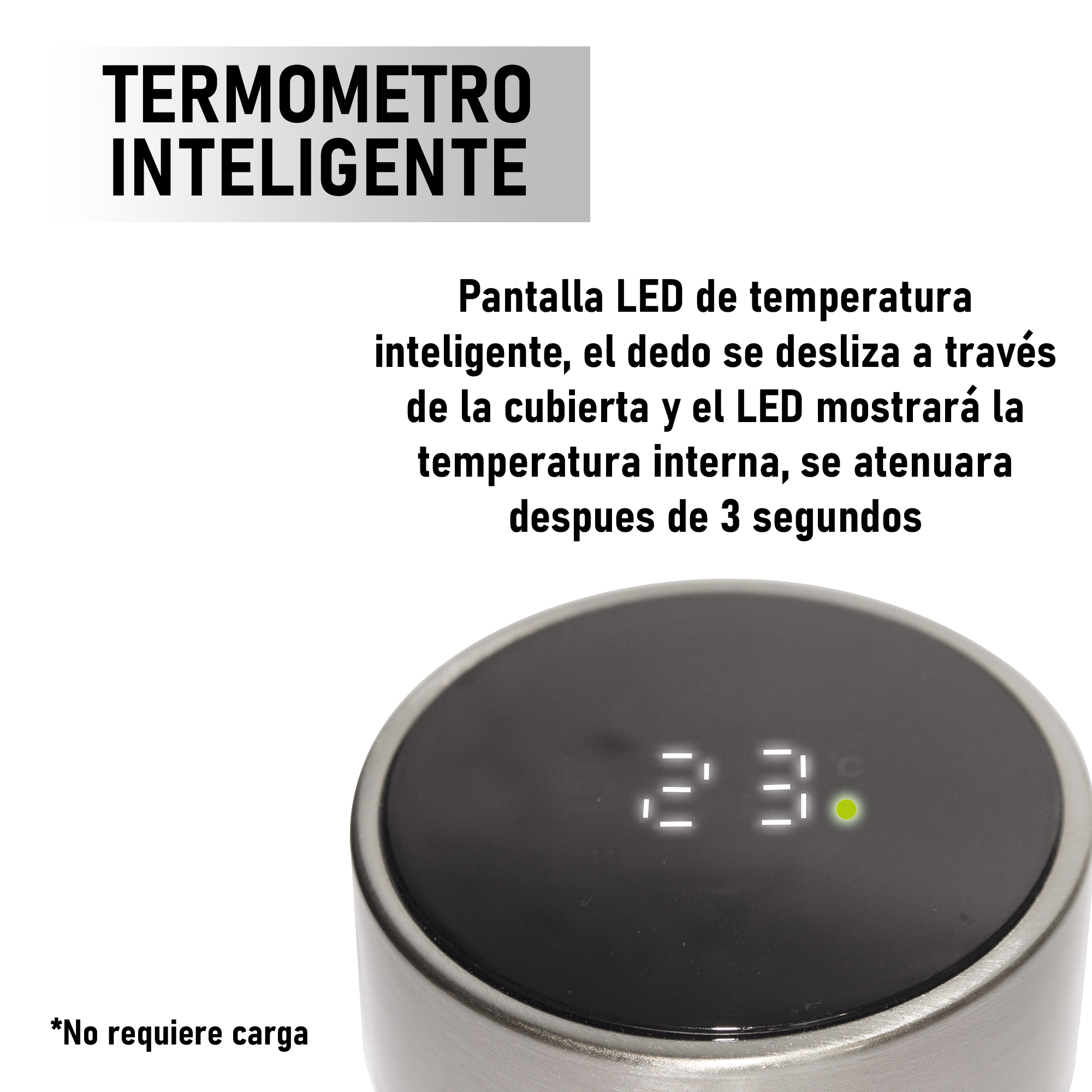 Termo Digital Inteligente de Acero Inoxidable 500ml Cactus Rosa