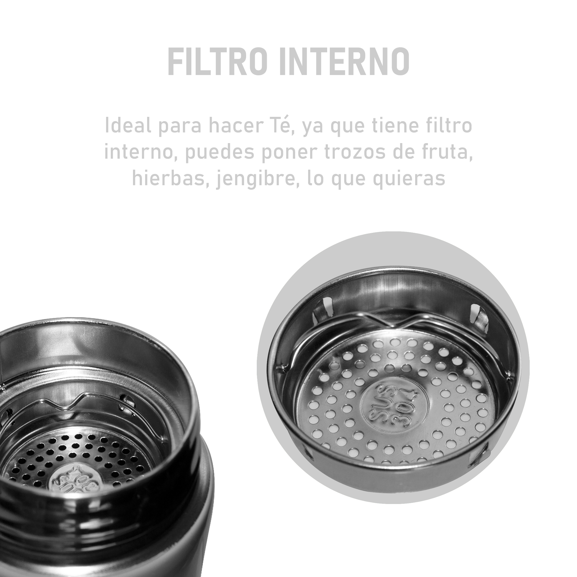 Termo Digital Inteligente Acero Inoxidable 500ml Blanco