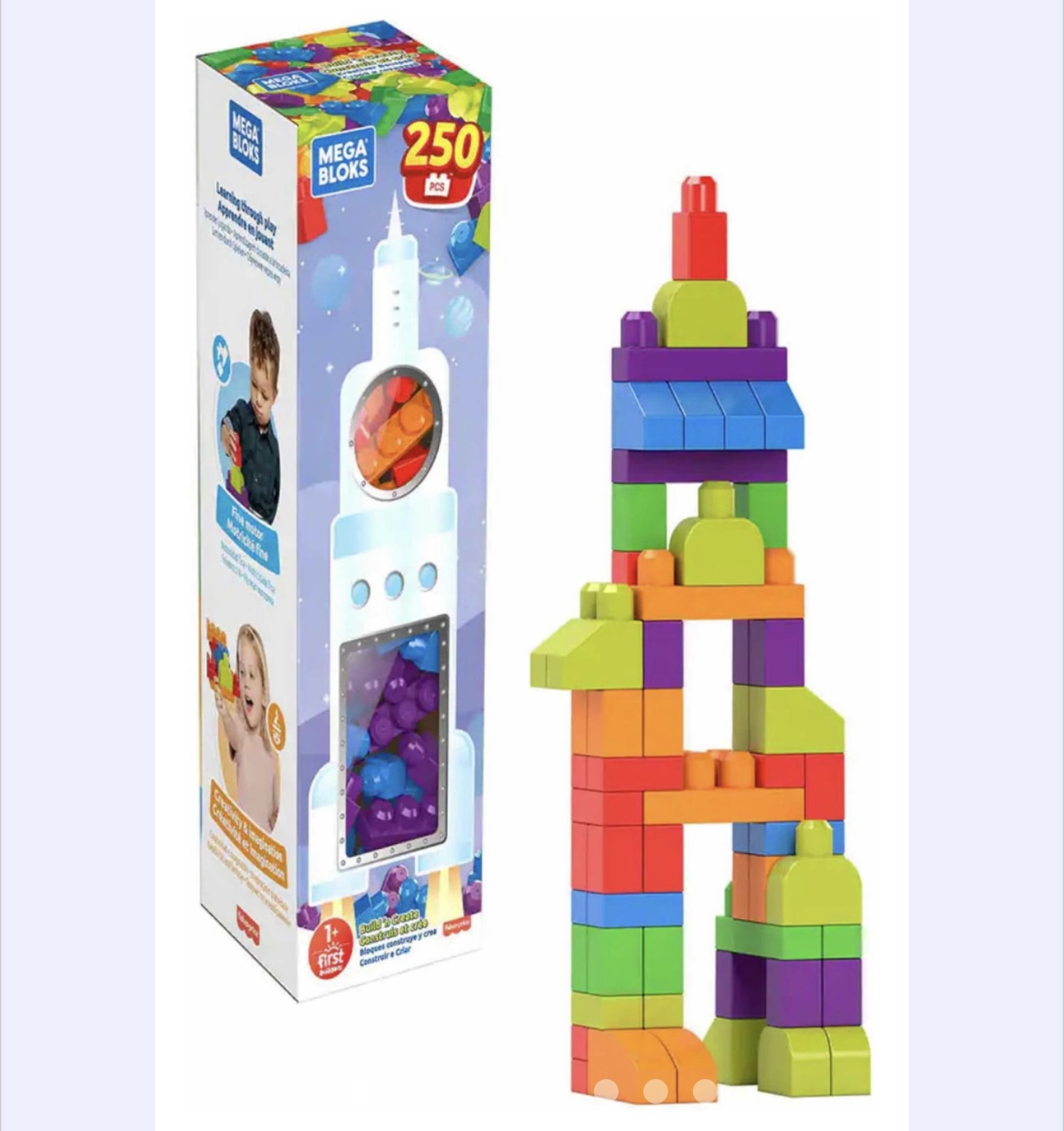 Mega Bloks Set Construcción Mattel Construye Y Crea 250 Pzas