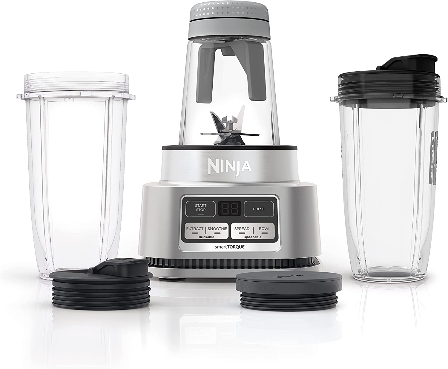 Licuadora Ninja SS101 Foodi - Máquina para batidos y extractores de nutrientes color plateado Reacondicionado (caja genérica)