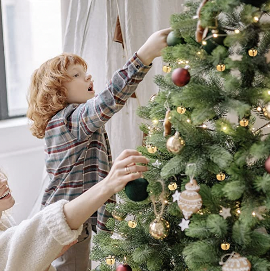 100pcs Cascabeles Dorados para Decoración de Navidad y Manualidades DIY 26mm