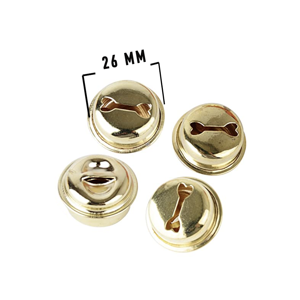 100pcs Cascabeles Dorados para Decoración de Navidad y Manualidades DIY 26mm