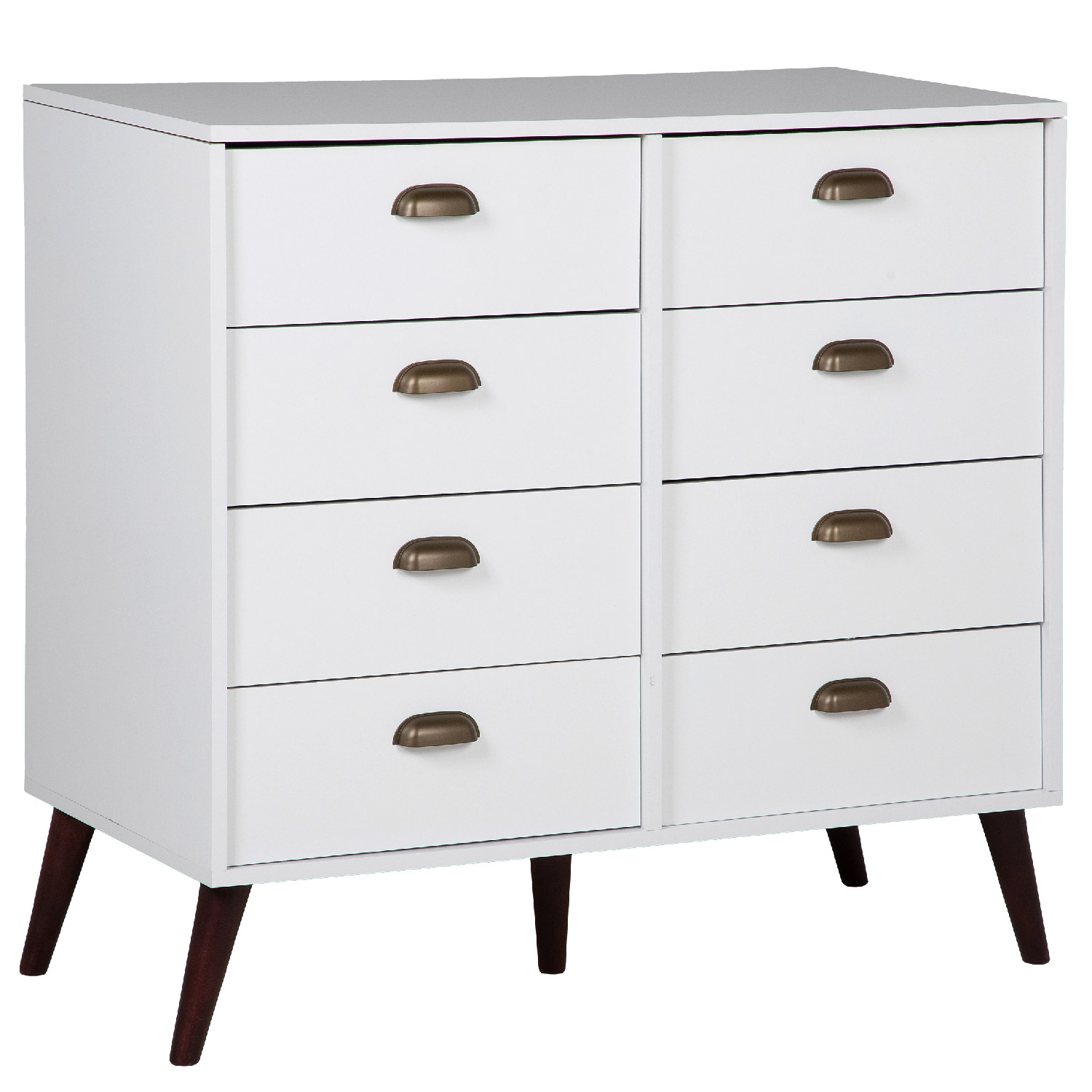 Mueble Cajonero Comoda Organiador Ropa 8 Cajones 90cm Blanco 