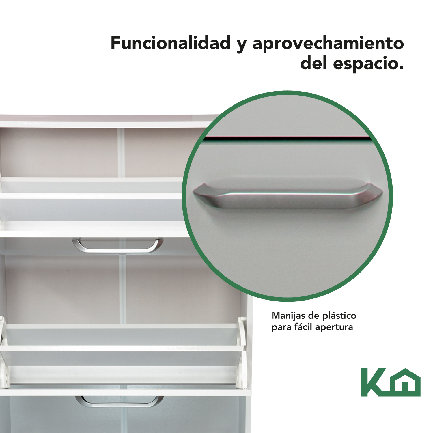 Mueble Zapatero Zapatera Organizador Madera 18 Pares Hogar Blanco