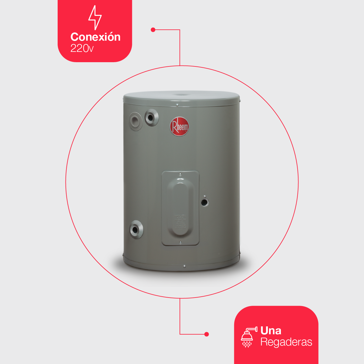 Calentador de Agua de Deposito Electrico 38 Litros 220 V 1 Servicio