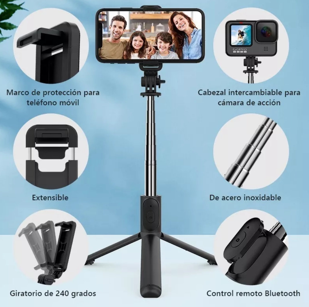 Palo Selfies Trípode Axnen Bluetooth Selfie Stick Remoto
