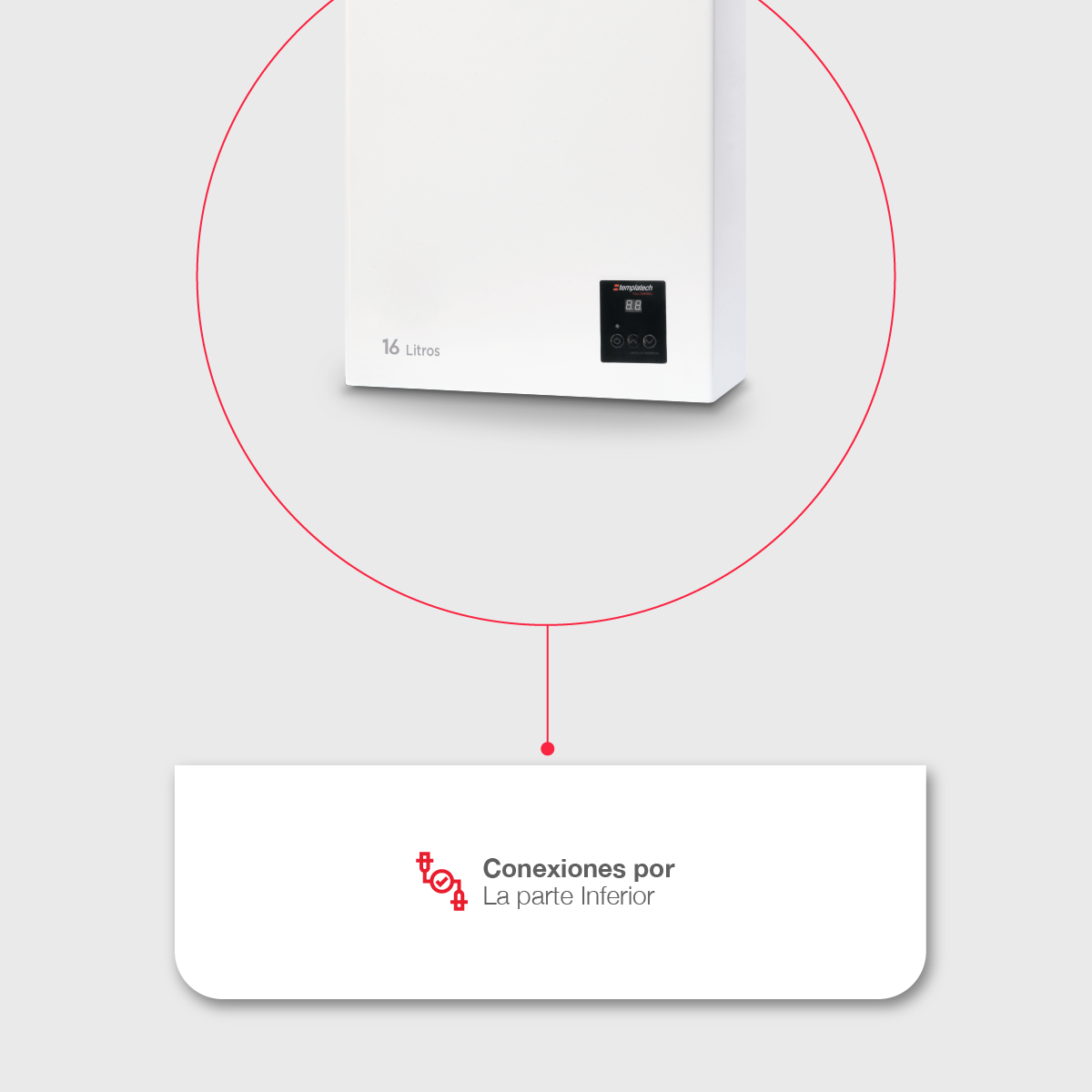 Calentador de Agua Instantaneo 16 Litros por Min Gas LP 3 Servicios