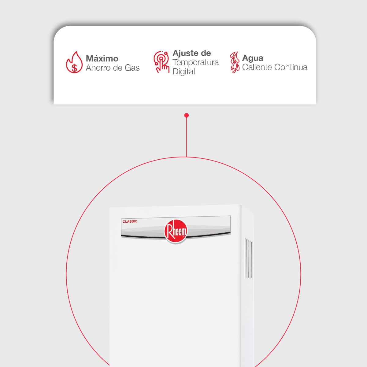 Calentador de Agua Instantaneo 16 Litros por Min Gas LP 3 Servicios
