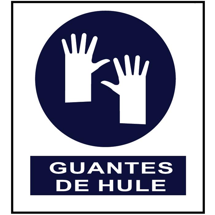 Etiqueta Vinil MXETI-019 Adhesivas 17x25 cm Prevención Guantes de Hule Acabado Normal, Etiquetas de Prevención
