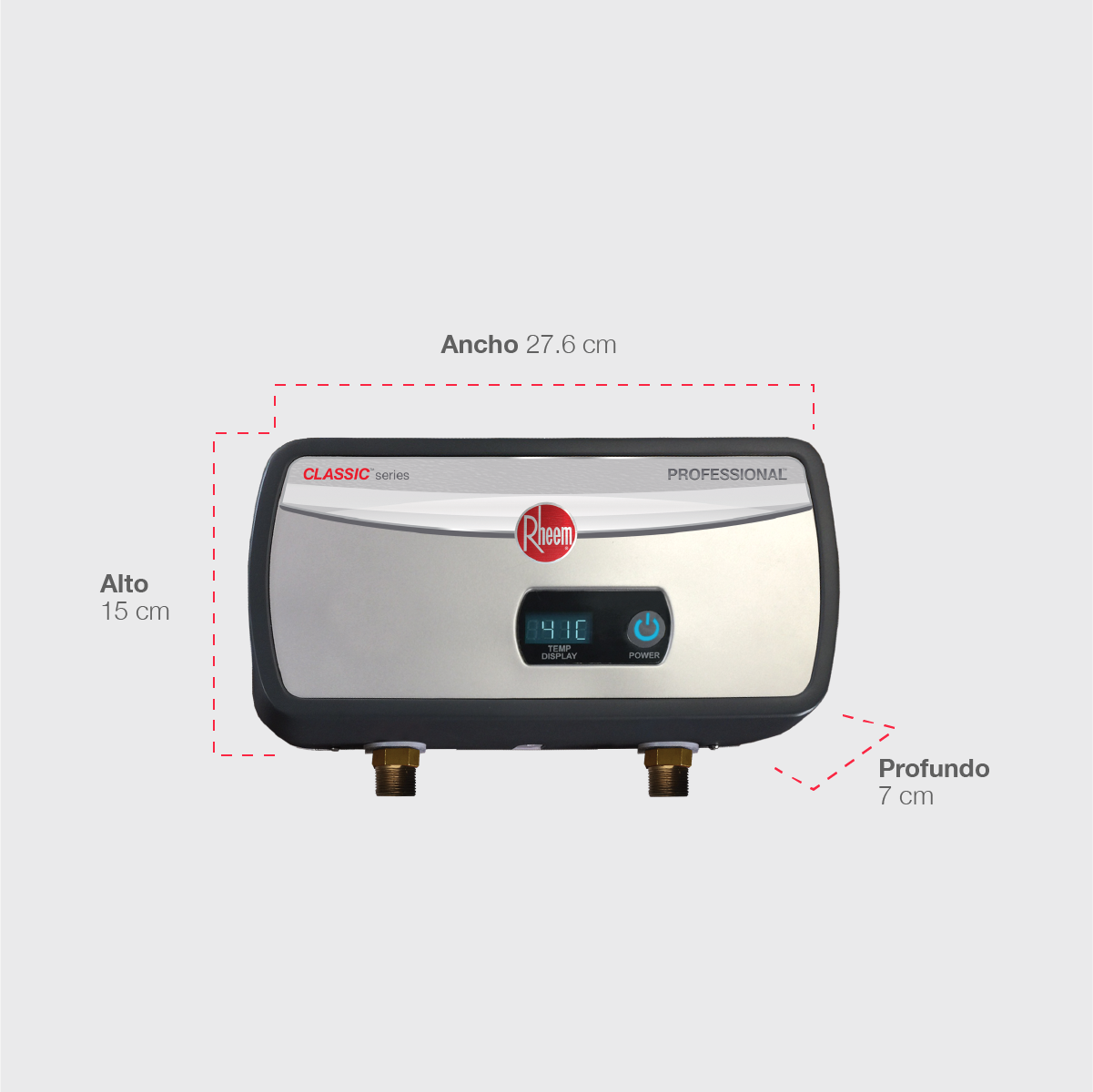 Calentador de agua instantaneo electrico Rheem 4 kW 127 V 0.5 servicio