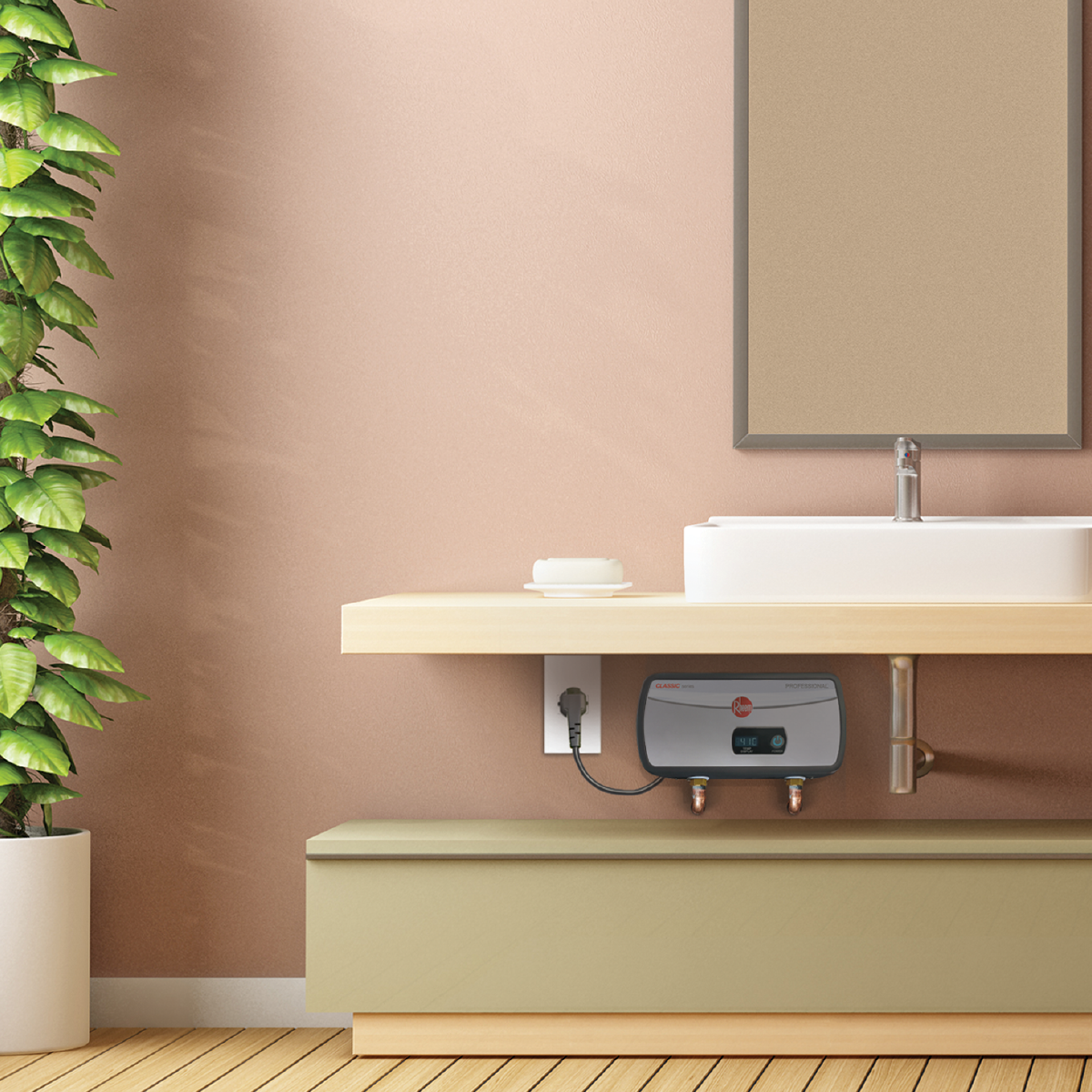 Calentador de agua instantaneo electrico Rheem 4 kW 127 V 0.5 servicio