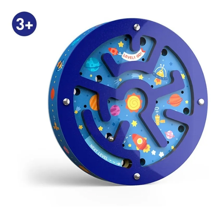 Laberinto Circular Madera Espacio Azul Oceano Mideer 