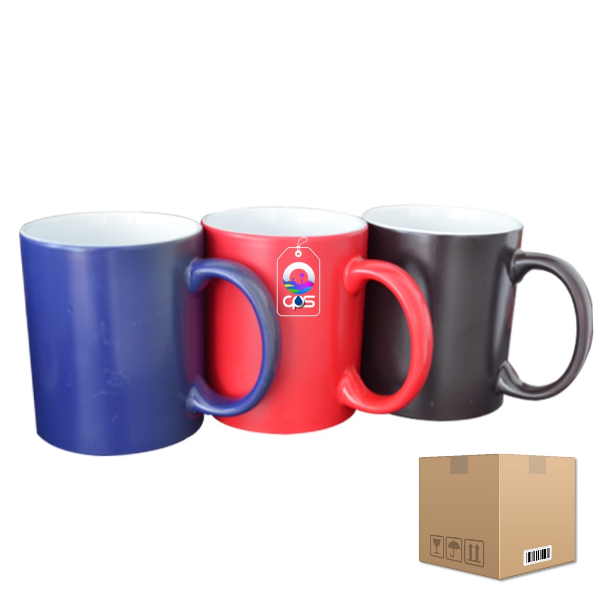 Taza mágica mate de 11oz. para sublimar, Color Make,  (Negro, Rojo, Azul), 36 pza.