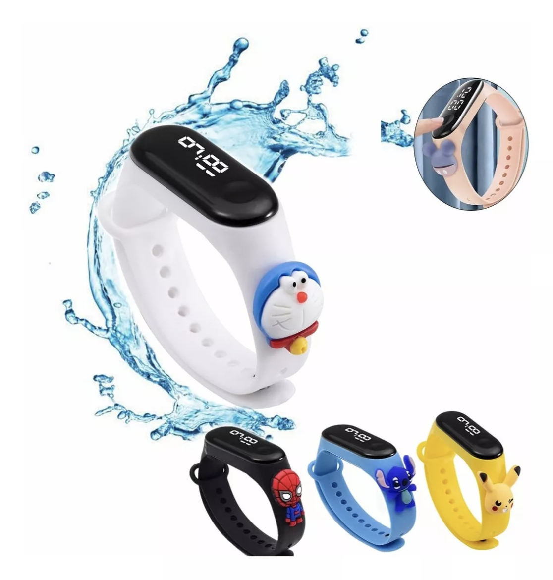 Reloj Led Digital FUNBU Touch de Niños y Niñas para Regalo Barato Blanco