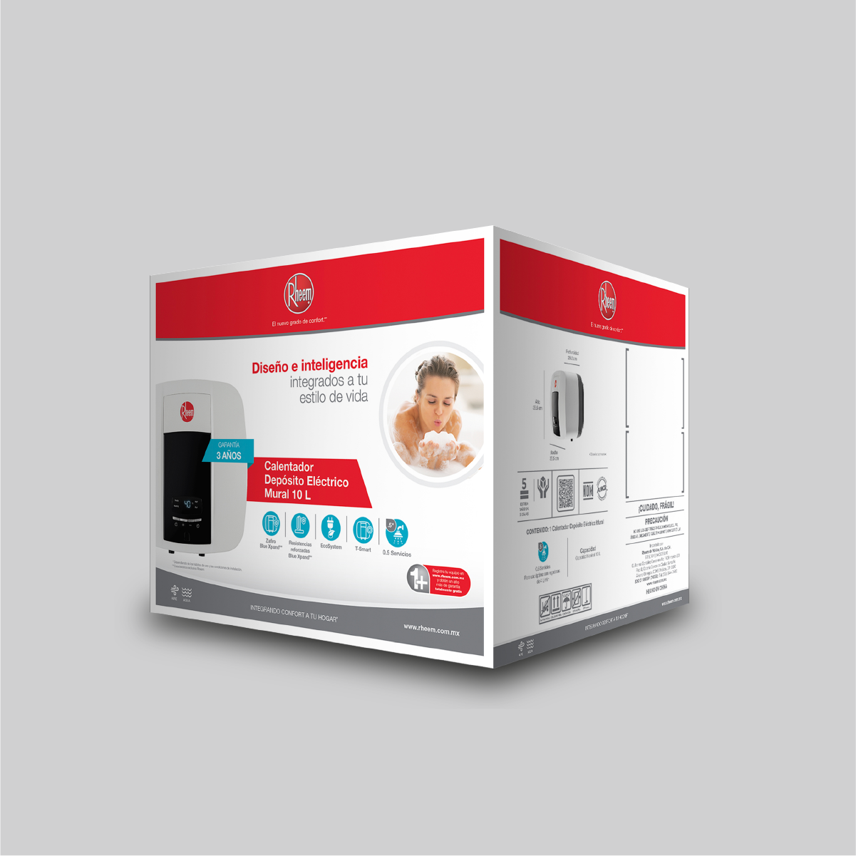 Calentador de Agua Deposito Electrico Mural 10 Litros 120 V 0.5 Servicio