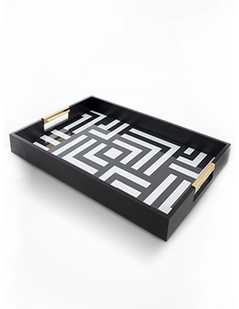 Kit Bandeja De Cristal Con Juego De Té De Porcelana