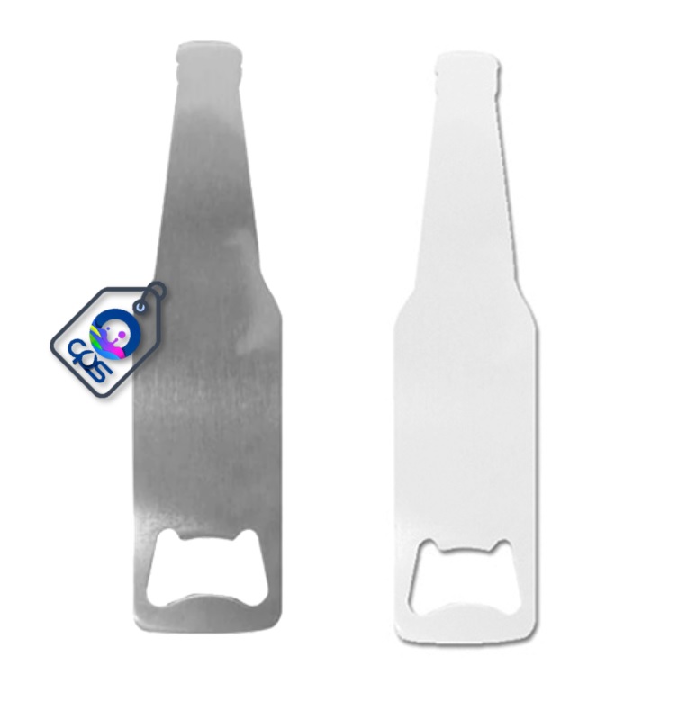 Destapador de acero inoxidable para sublimar en forma de botella (10 pza.)