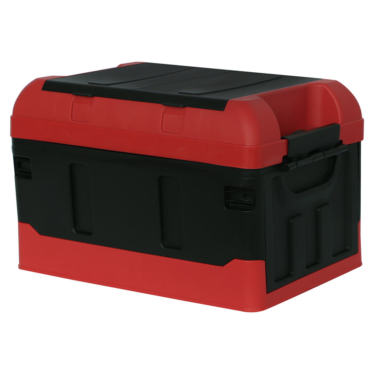 Caja Almacenamiento Plegable Organizador Con Tapa 41 Litros Rojo con Negro