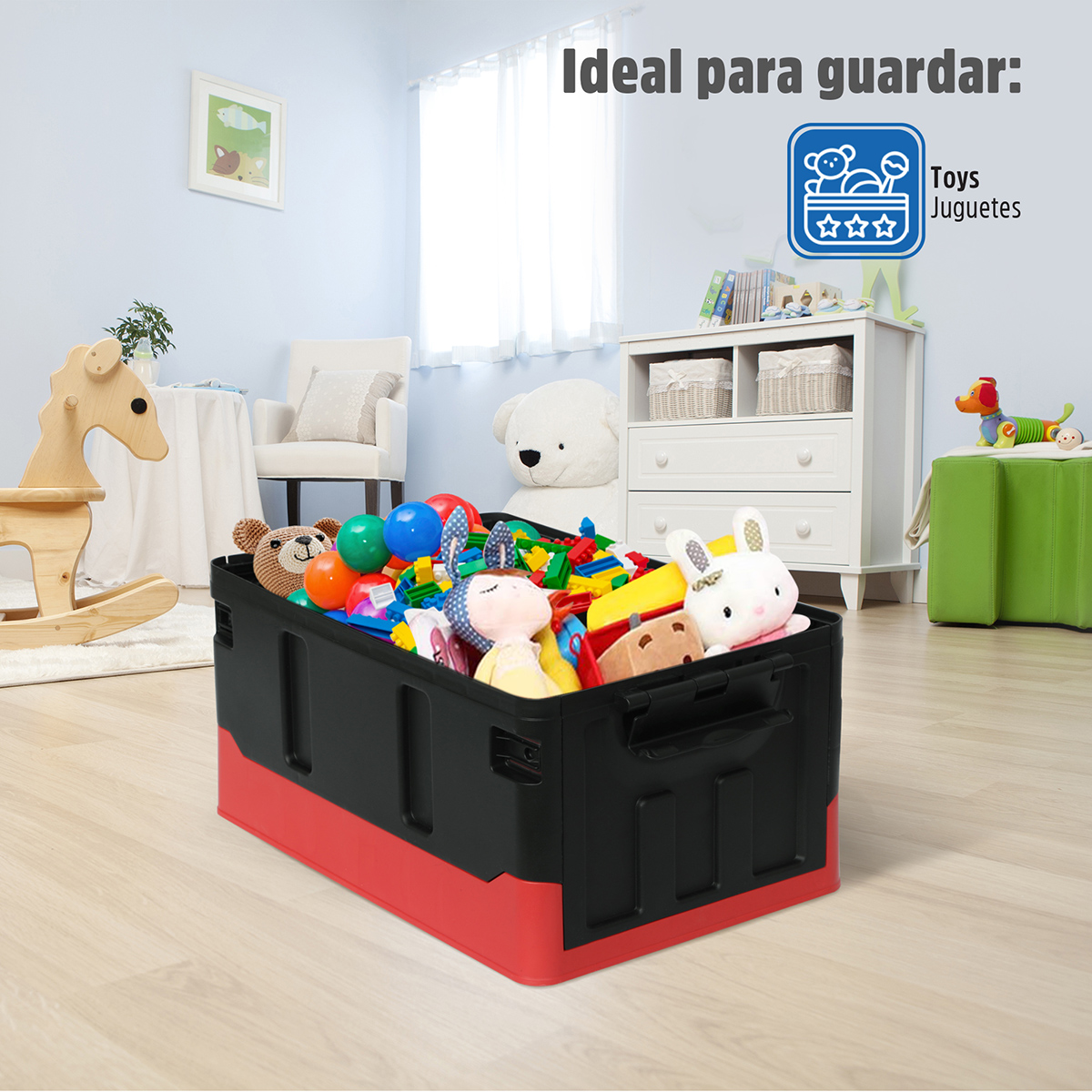 Caja de almacenamiento apilable con tapa, caja de almacenamiento de  plástico plegable con ruedas, adecuada para la Organización del hogar – Los  mejores productos en la tienda online Joom Geek