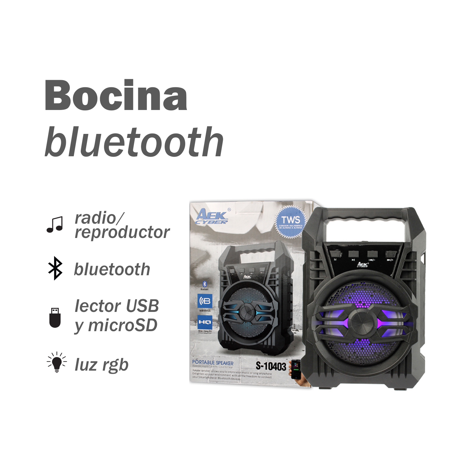 Bocina Bluetooth Portátil Link Bits S-10403