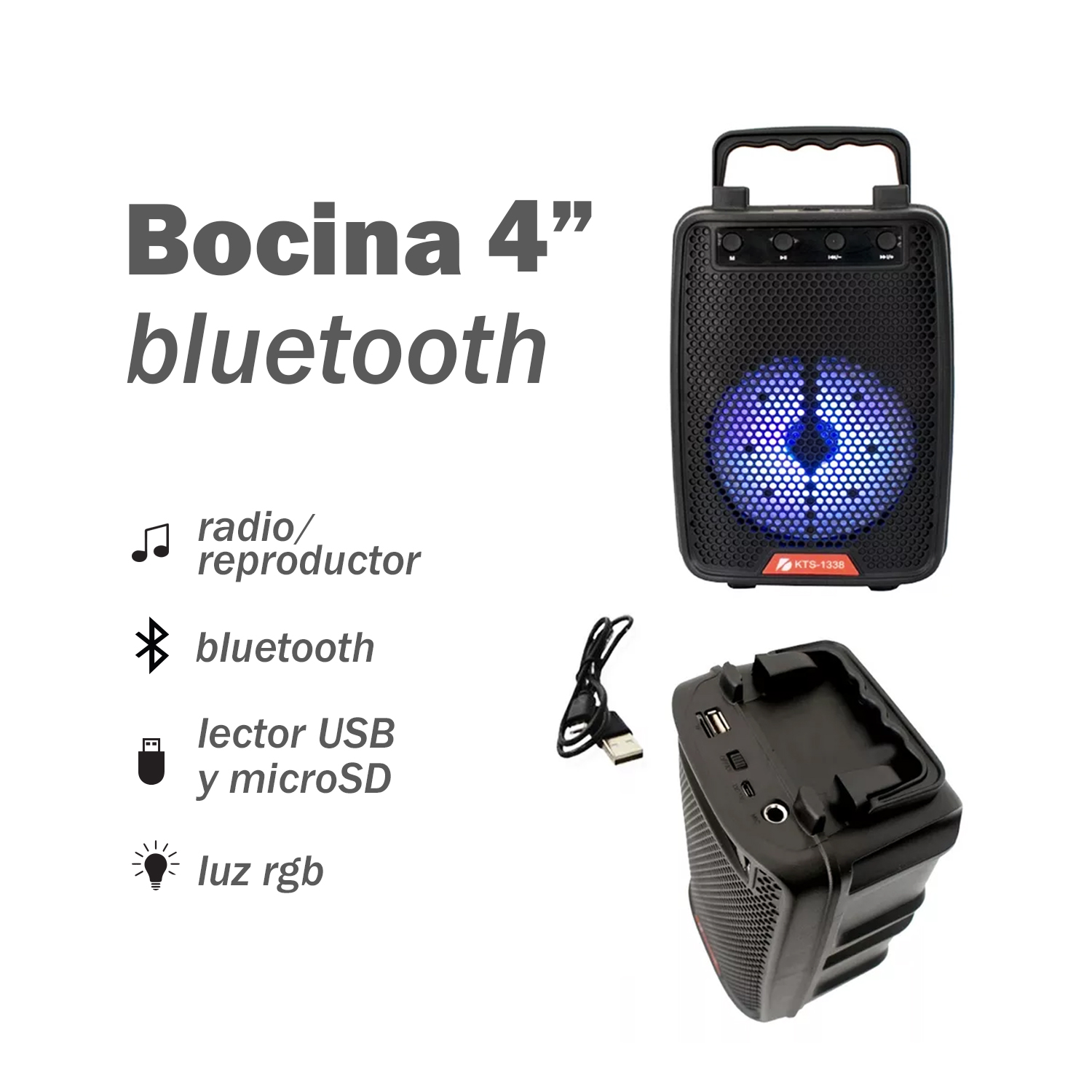 Bocina Bluetooth Link Bits Con Microfono 12