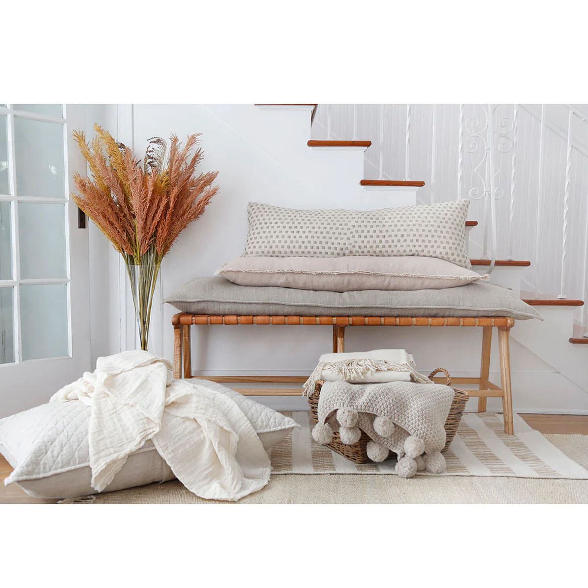 Frazada Tejida, Blanca