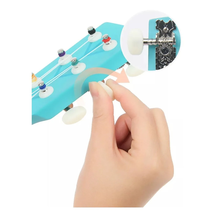 Juguete Guitarra Camaleón Naranja De Madera Mideer 