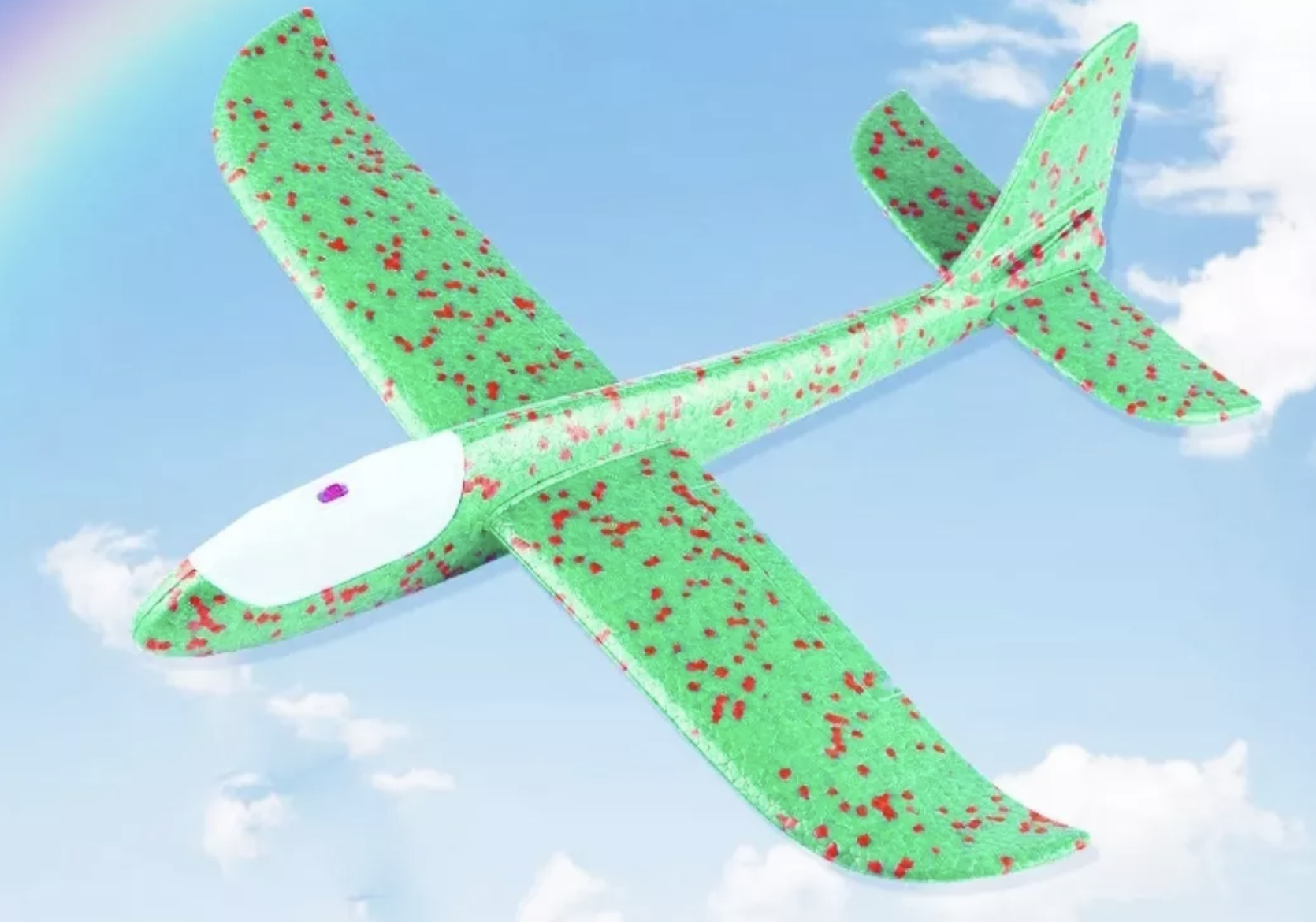 Juguete Avion Planeador Con Luz Led Niños Regalo