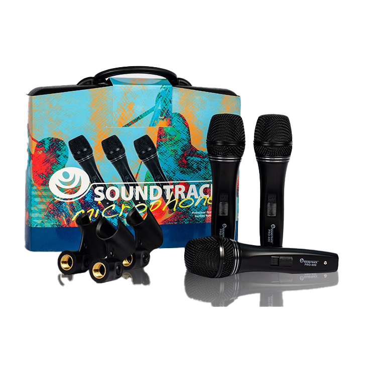 Paquete de 3 Micrófonos Soundtrack PRO-600X3 