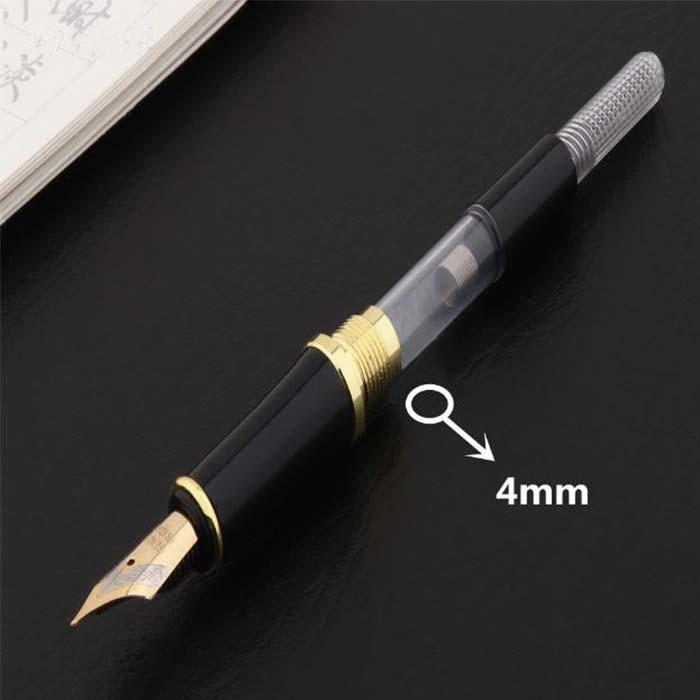 Pluma Fuente Punta Fina MXARW-007-2 1pza 0,5mm Punta RojoDorado 1 Tinta Verde Acero Inoxidable Para Cartucho SmallCartri 4mm, CherryRed