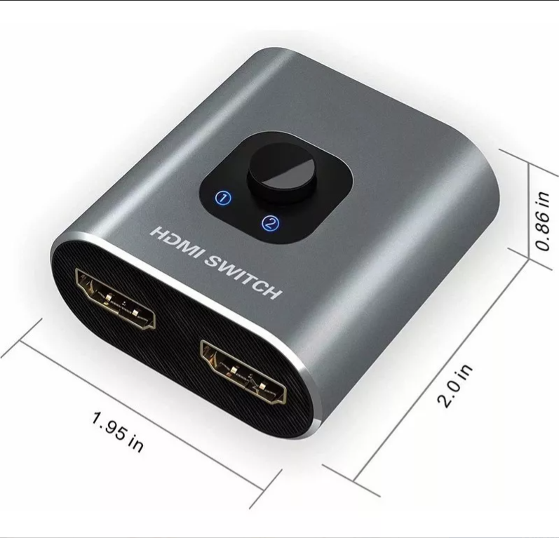Delock Commutatore DVI Bidirezionale 18751 – 2 Ingressi/2 Uscite, 4K 30Hz, Selettore Manuale Per Monitor E Proiettori