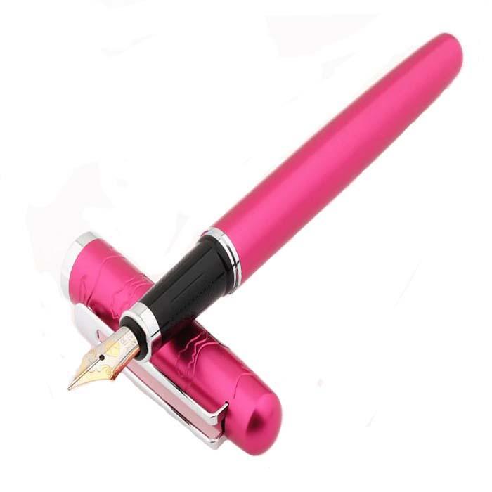 Pluma Tipo Fuente Suministro MXGEY-003 1pza 0,5mm Punta Rosa 1 Tinta Morada Acero Inoxidable Para Cartucho LargeCartri 4mm, CherryRose