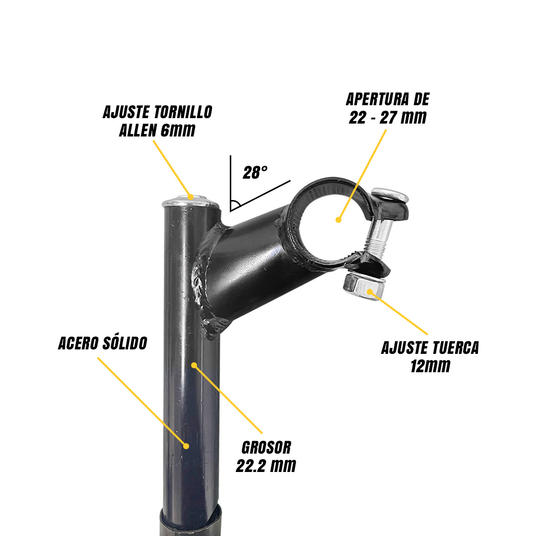  Poste De Manubrio Para Bicicleta 22.2x60mm
