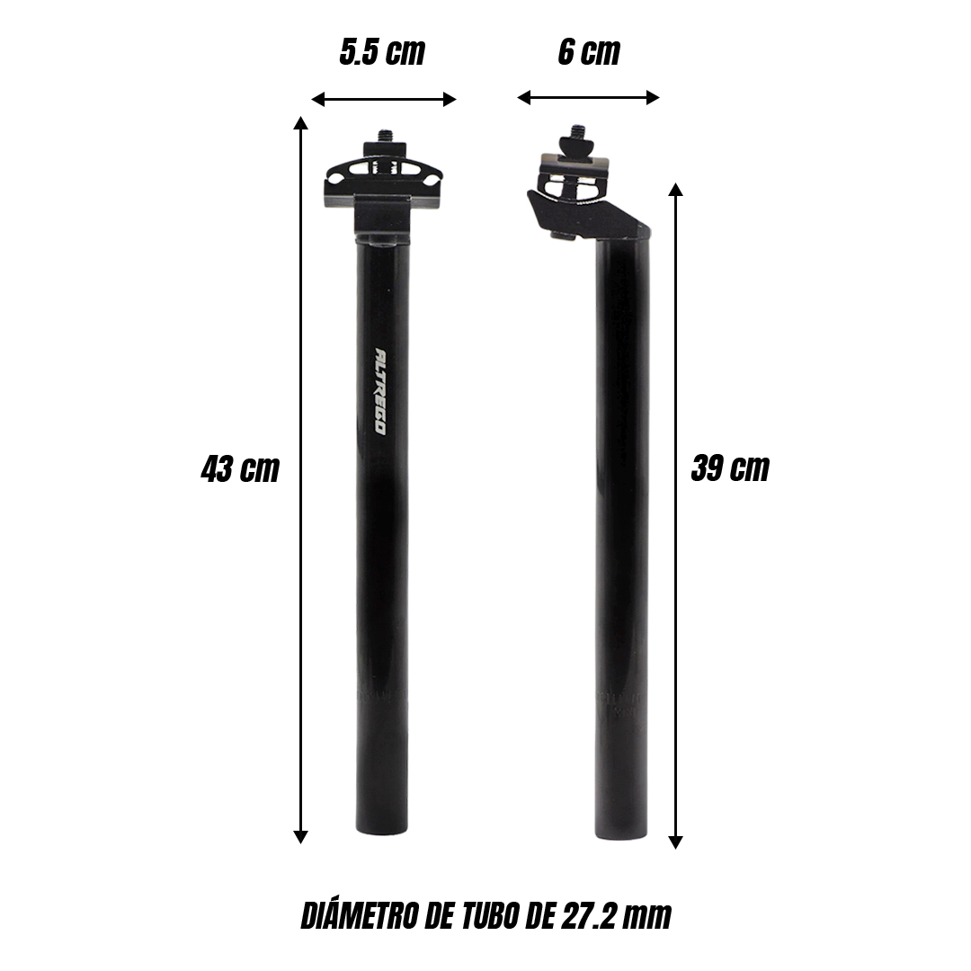  Poste De Asiento Mtb Para Bicicleta Con Broche 27.2x400mm