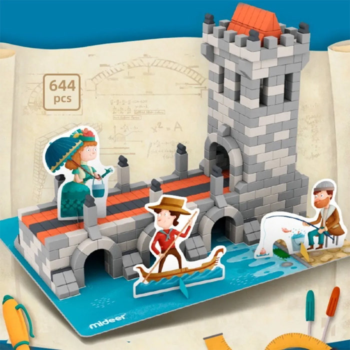 Bloques De Construcción Maestro Constructor Viejo Puente Mideer