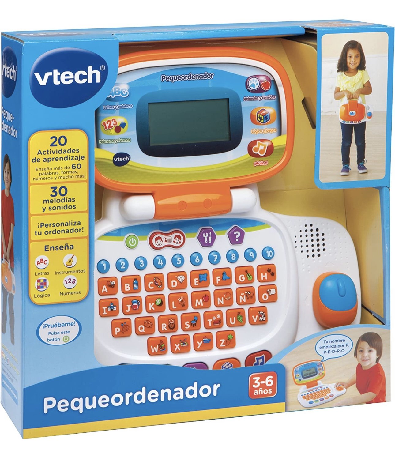 Laptop Computadora Infantil Educativa Vtech NaranjA en Español