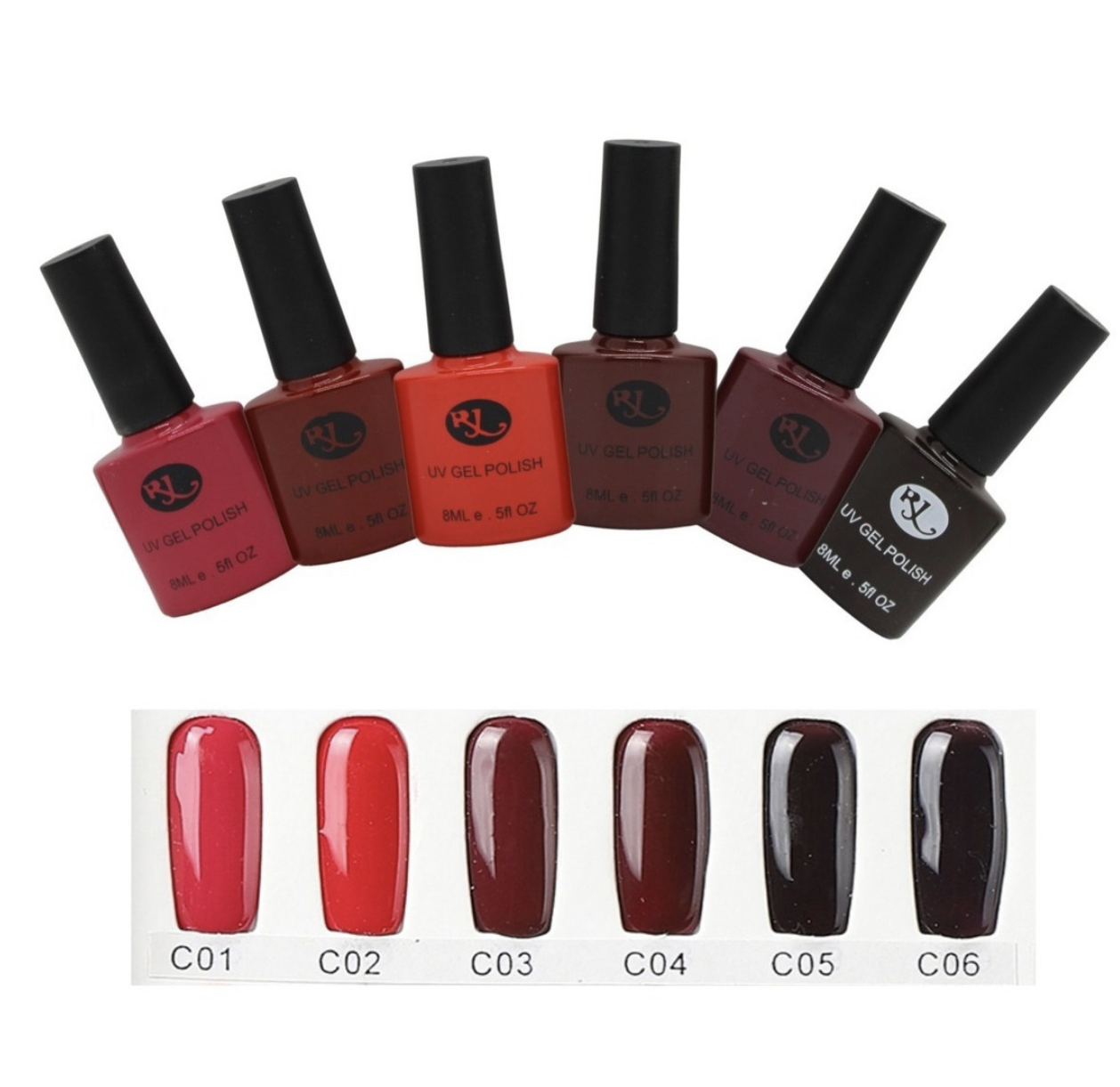 Kit Gel Semipermanente De 3 Pasos Gama De 6pz Letra Dg