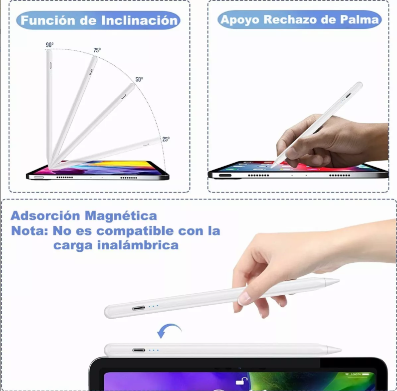 Lápiz Táctil Resistivo Para iPad Android Tablet iPhone Pc Blanco