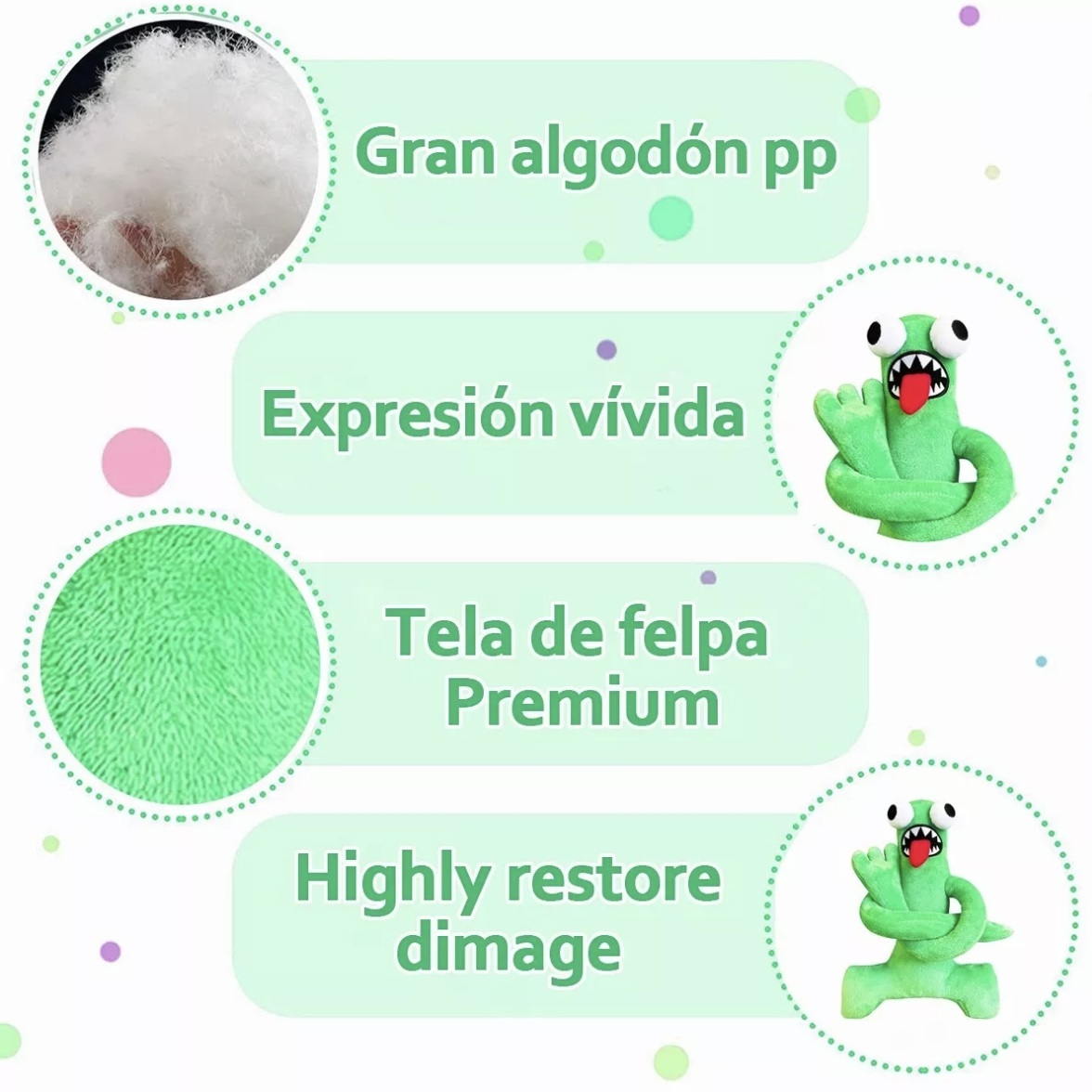 Peluche Green Roblox Rainbow Friends Doll 30cm FUNBU