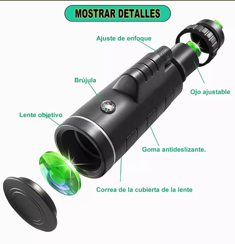 Telescopio Monocular Único De 40x60+tr