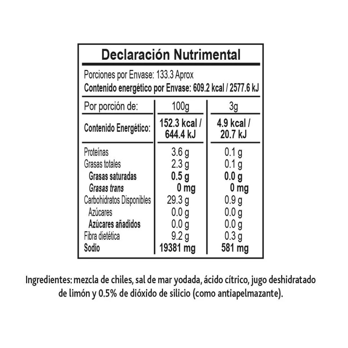 Tajín Clásico Chile en Polvo 2 Piezas con 400 g 575428 CST