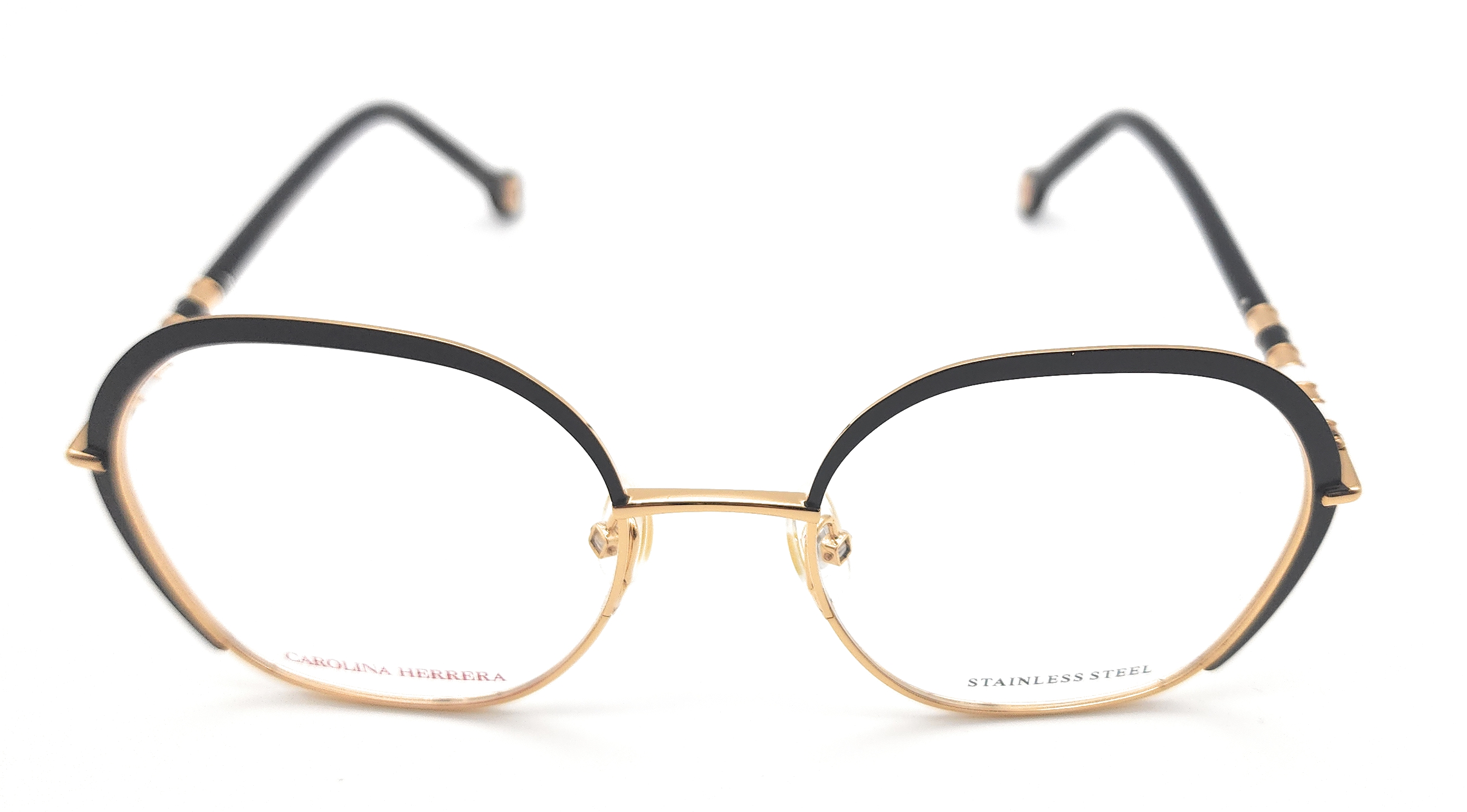 LENTES CAROLINA HERRERA HER0099 ARMAZÓN OFTÁLMICO COLOR BLACK GOLD CAROLINA HERRERA PARA DAMA
