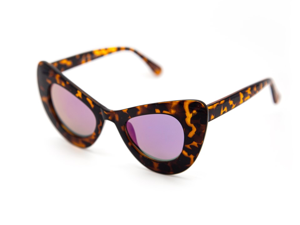 LENTES DE SOL SERSUN OJO DE GATO 6659RV CAFÉ POLICARBONATO UV400 UNISEX GAFAS DE SOL PARA MUJER Y HOMBRE