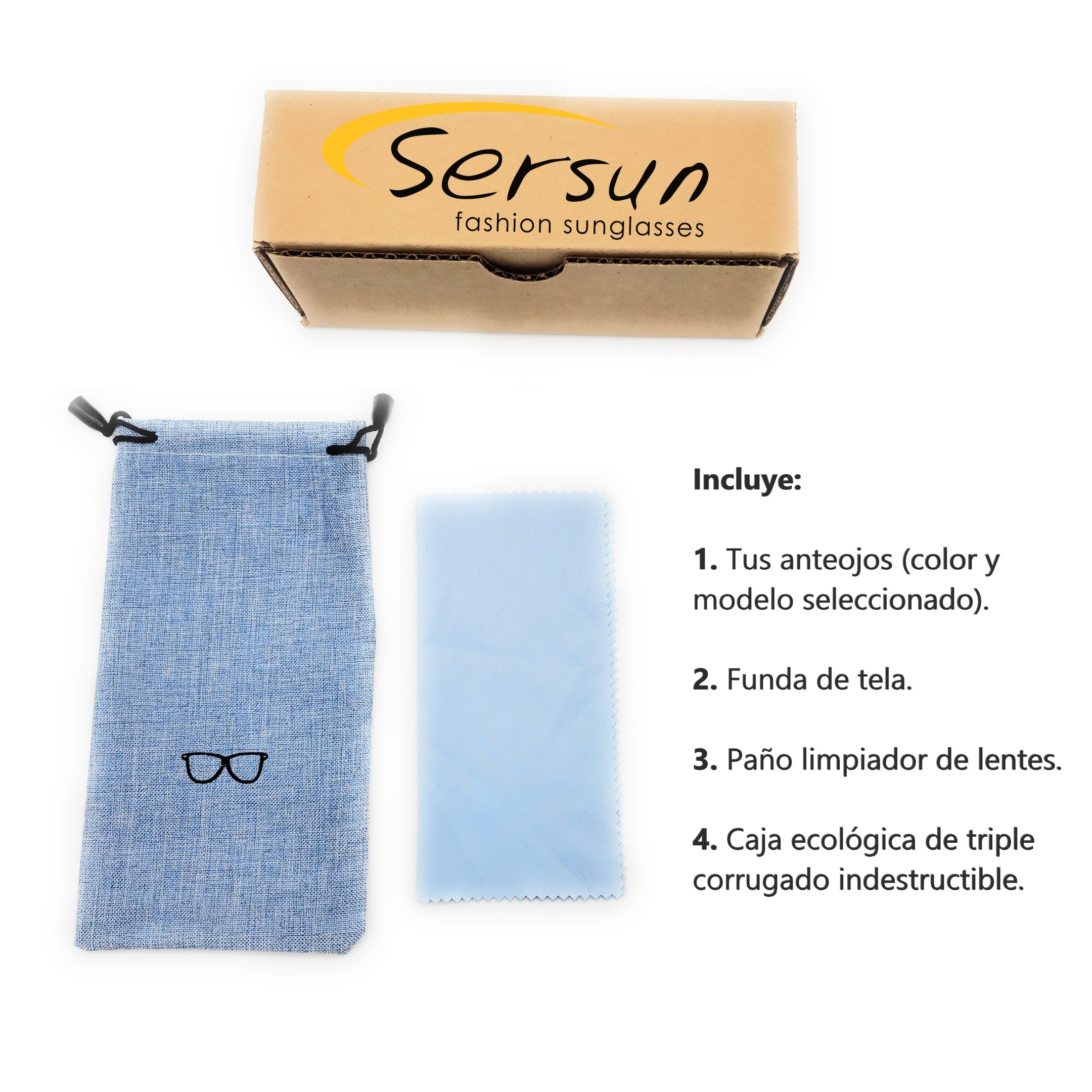 LENTES DE SOL SERSUN OJO DE GATO 6659RV PLATEADO POLICARBONATO UV400 UNISEX GAFAS DE SOL PARA MUJER Y HOMBRE
