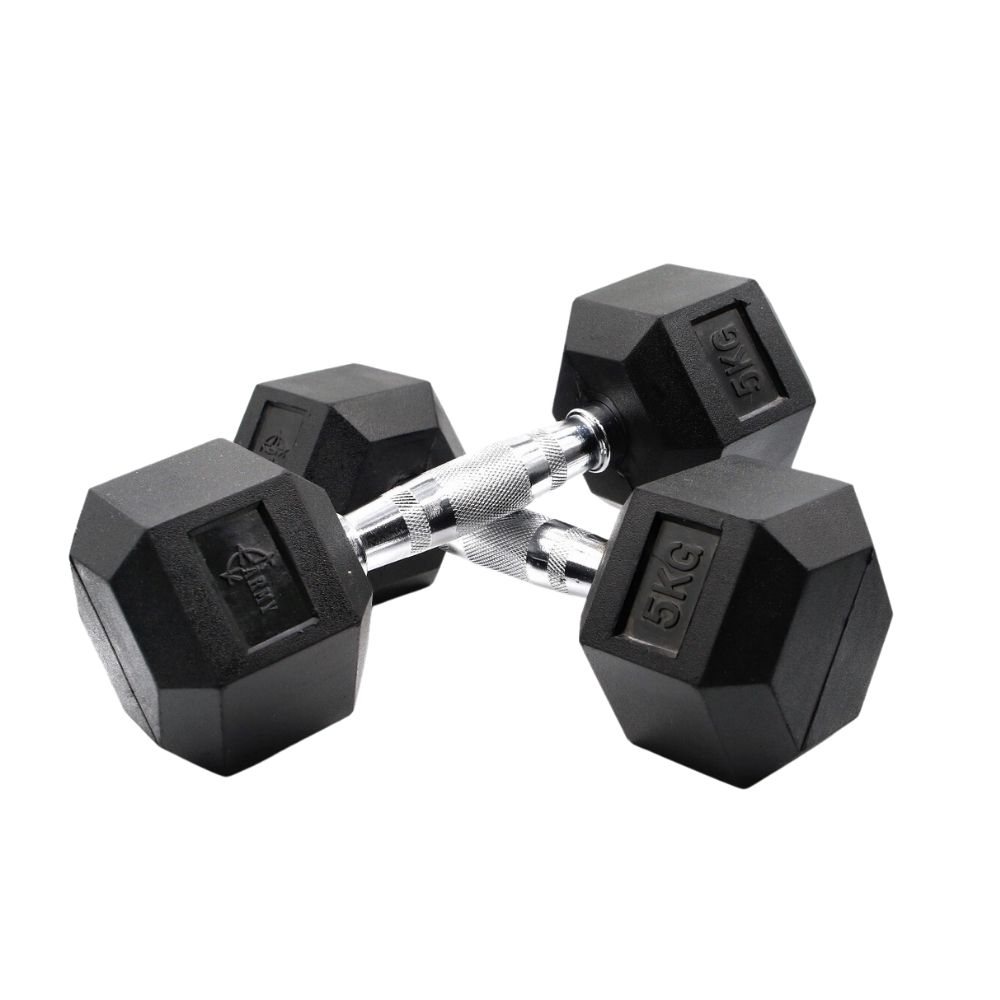 Kit Set Par De Mancuernas 5 Kg Pesas Hexagonales 10 Kg Gym
