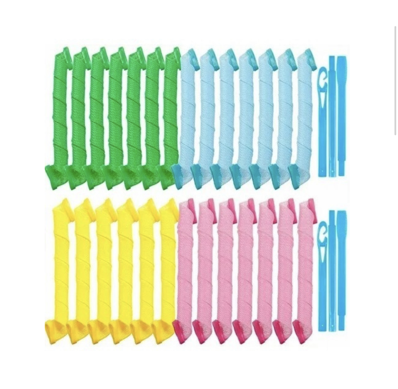 24 Piezas Rizadores De Pelo Mágicos, Rizos En Espiral