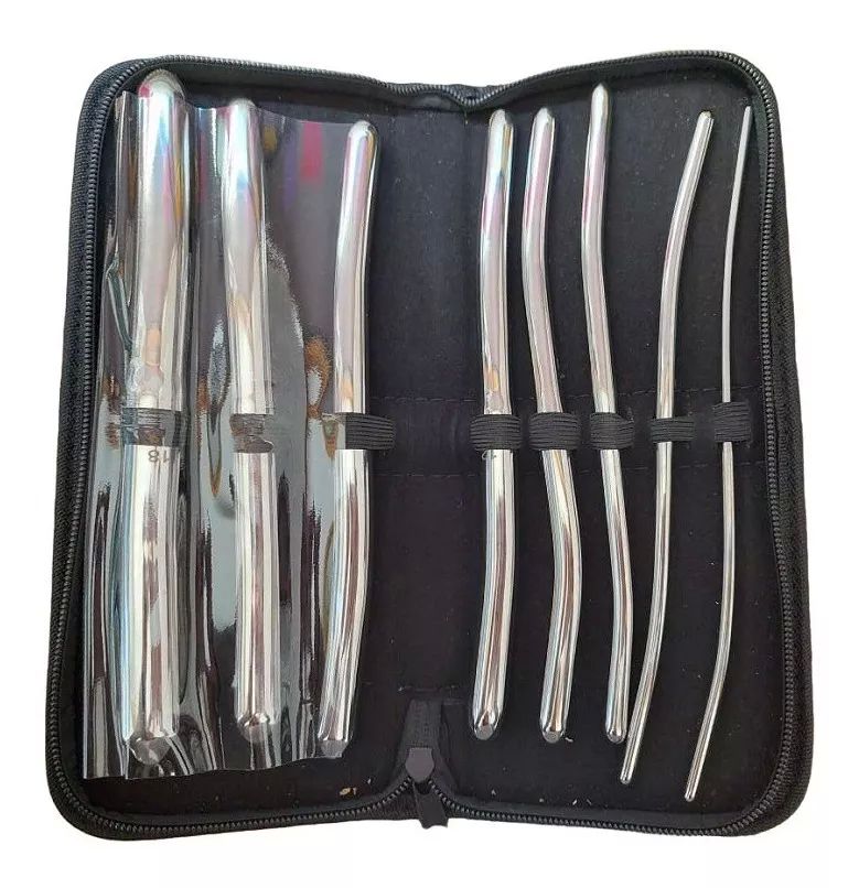 Juego Dilatadores Hegar 8pzas Acero Inox Hergom Silvery